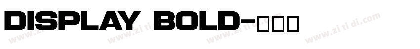 Display Bold字体转换